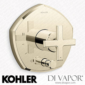 Kohler Valve Trim with Push-Button Diverter and Cross Handle (K-T27044-3-AF) Spare Parts