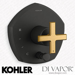 Kohler Valve Trim with Push-Button Diverter and Cross Handle (K-T27044-3-BMB) Spare Parts