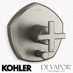 Kohler Valve Trim with Push-Button Diverter and Cross Handle (K-T27044-3-BN) Spare Parts
