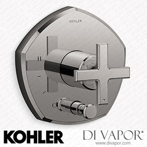 Kohler Valve Trim with Push-Button Diverter and Cross Handle (K-T27044-3-TT) Spare Parts