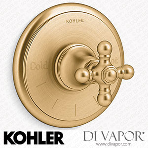 Kohler MasterShower Temperature Control Valve Trim with Cross Handle (K-T72769-3-2MB) Spare Parts