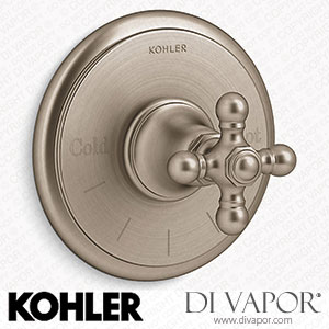 Kohler MasterShower Temperature Control Valve Trim with Cross Handle (K-T72769-3-BV) Spare Parts