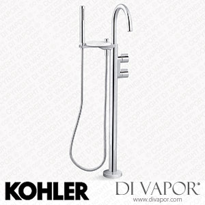 Kohler Floor-Mount Bath Filler Trim with Lever Handles and Handshower (K-T77984-4-CP) Spare Parts