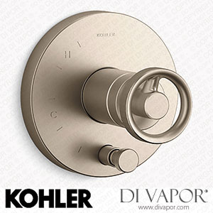 Kohler Valve Trim with Push-Button Diverter and Industrial Handle (K-T78016-9-BV) Spare Parts