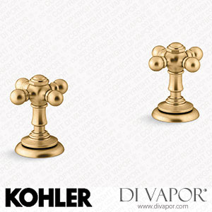 Kohler Deck-Mount Bath Faucet Handle Trim with Cross Design (K-T98071-3-2MB) Spare Parts