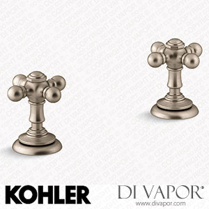 Kohler Deck-Mount Bath Faucet Handle Trim with Cross Design (K-T98071-3-BV) Spare Parts