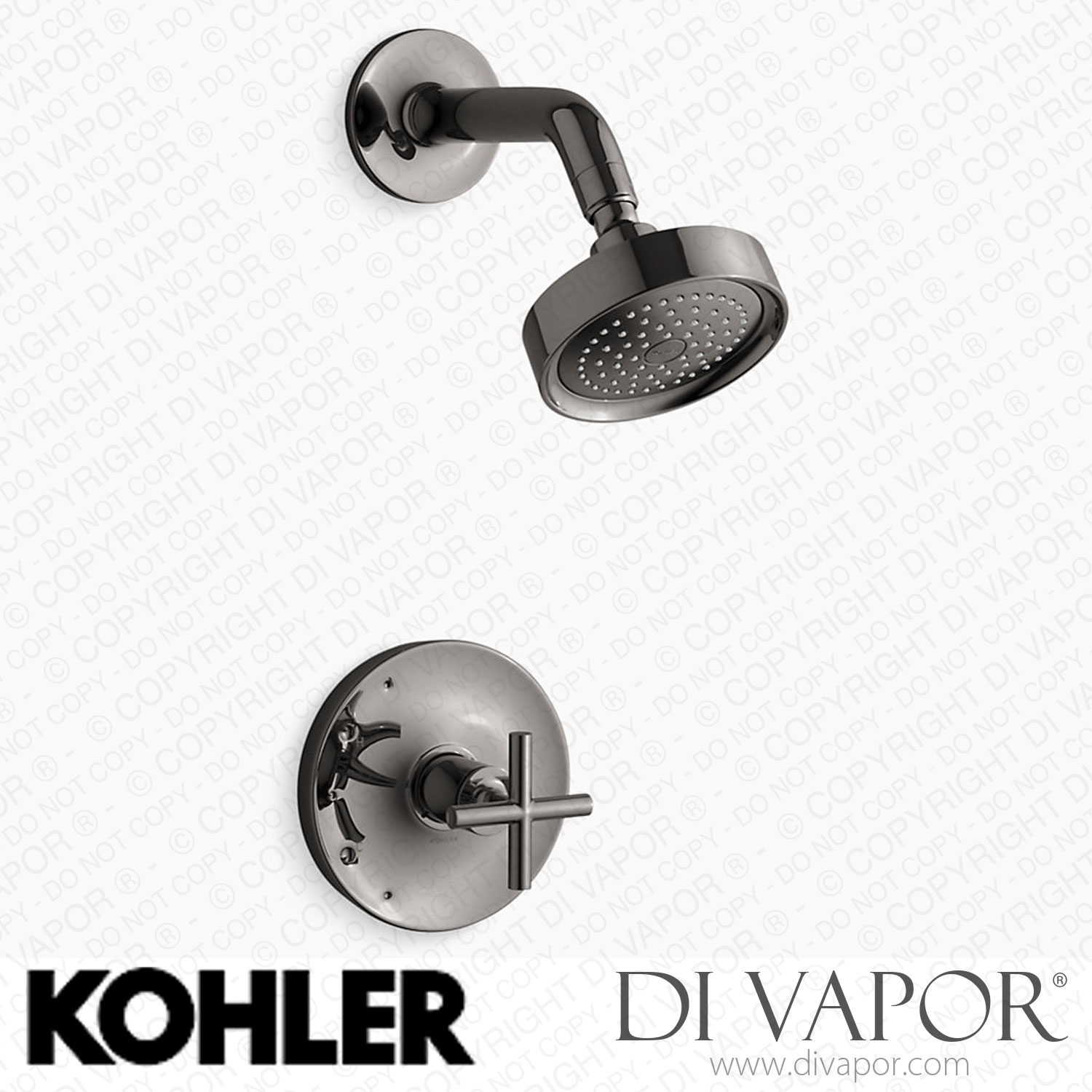 Kohler Shower Trim Kit with Cross Handle, 2.5 GPM (KTS144223TT