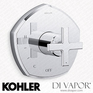 Kohler Valve Trim with Cross Handle (K-TS27043-3-CP) Spare Parts