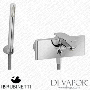 IB Rubinetti K2250CC K2 Wall Mounted Bath Filler Complete with Shower Kit Spare Parts