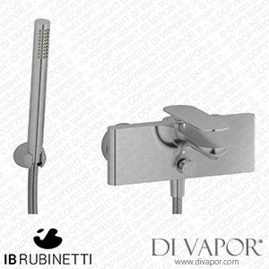 IB Rubinetti K2250SS K2 Wall Mounted Bath Filler Complete with Shower Kit Spare Parts