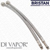 Bristan K304B M10 x 15mm Push-Fit 350mm Flexi Tails (Pair)