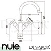 Nuie KC320 Kitchen Tap Spare Parts Diagram