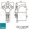 KEN 100CD CP VADO KEN 100CD CP Mixer Spare Parts Diagram