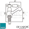 VADO KEN 206CD CP Spare Parts Diagram