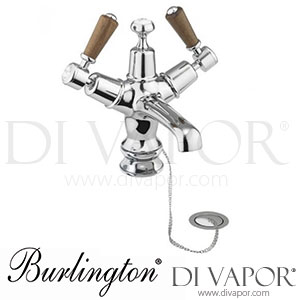 Burlington KER6-QT WAL Kensington Regent Basin Mixer with High Central Indice with Click-Clack Waste Spare Parts