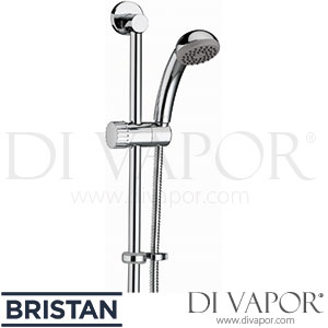 Bristan KIT100 C Single Function Slide Bar Shower Kit with Rub Clean Handset Spare Parts