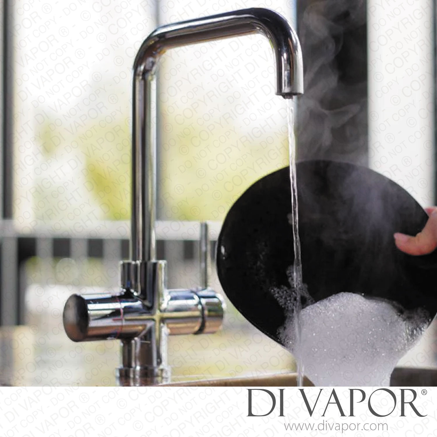 Fohen KM105A Futura Fizz Chrome 5in1 Tap Filtered Sparkling & Chilled