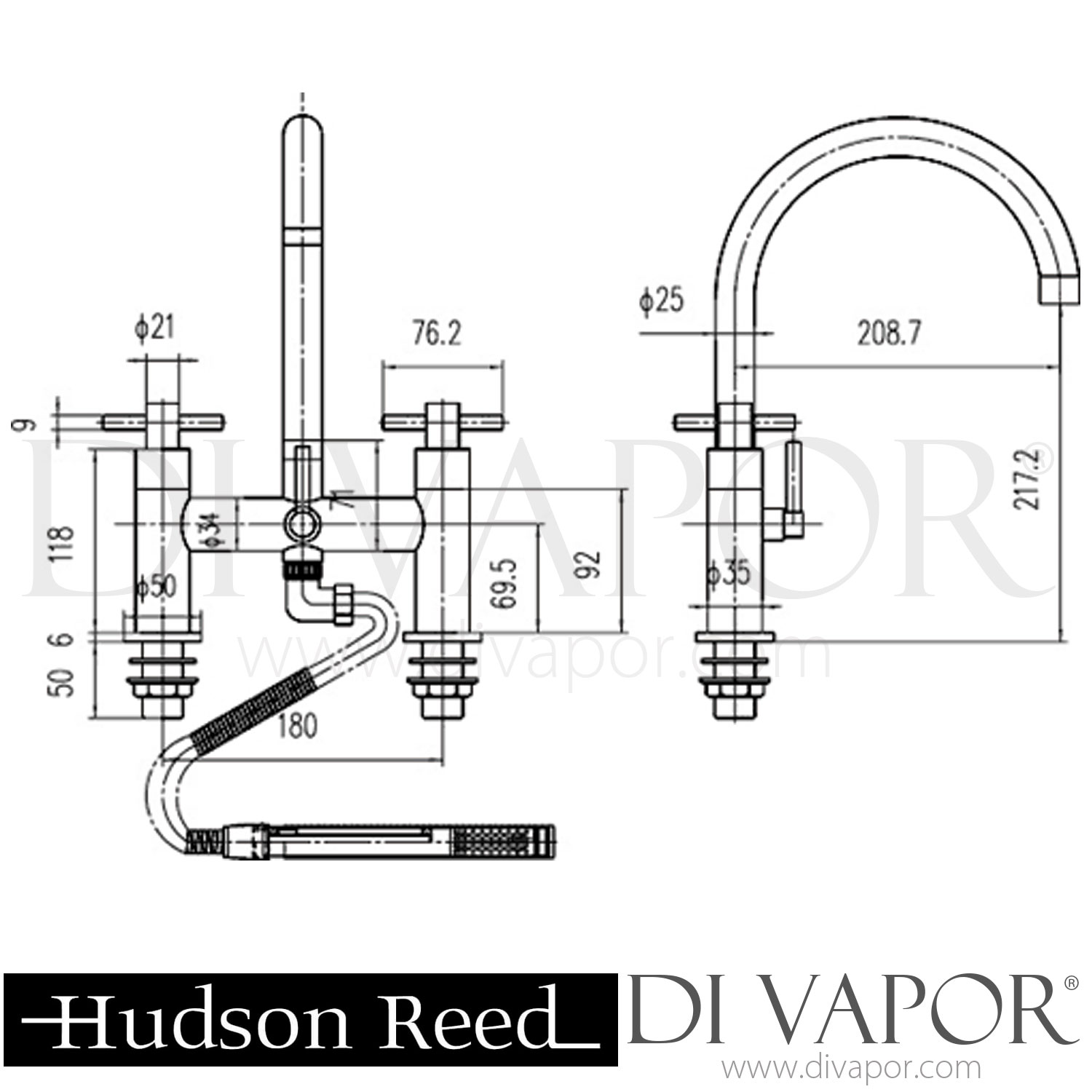 Hudson Reed KRI304 Kristal Bath Shower Mixer Spare Parts
