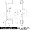 Hudson Reed KRI3207 A3218 A3207 Minimalist slider rail kit Spare Parts Diagram