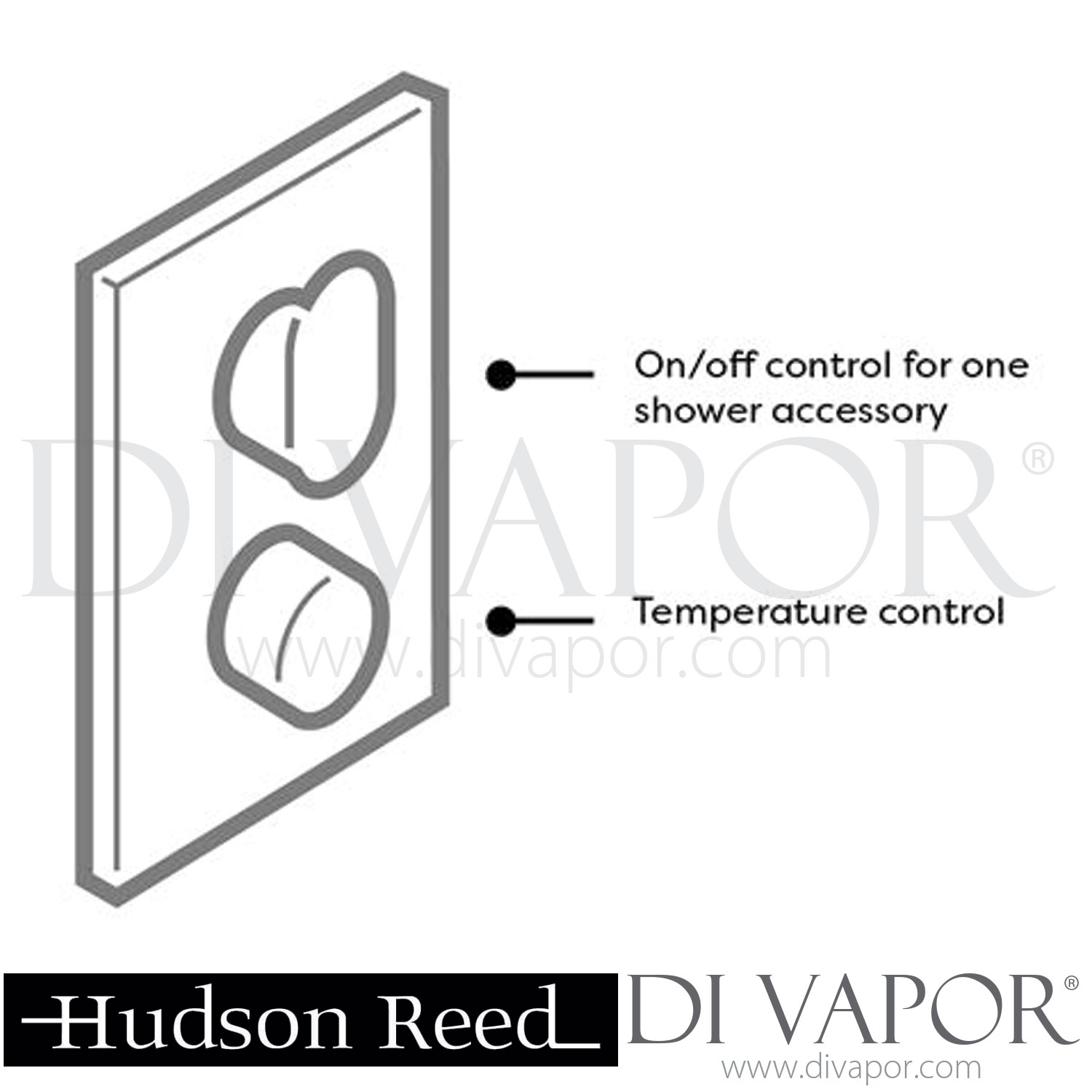 Hudson Reed Kristal Twin Concealed Thermostatic Shower Valve Chrome