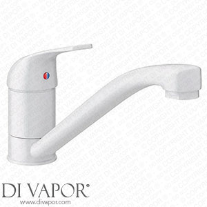 Victorian Plumbing KTAP8 Neptune White Single Lever Kitchen Sink Mixer Tap with Swivel Spout Spare Parts