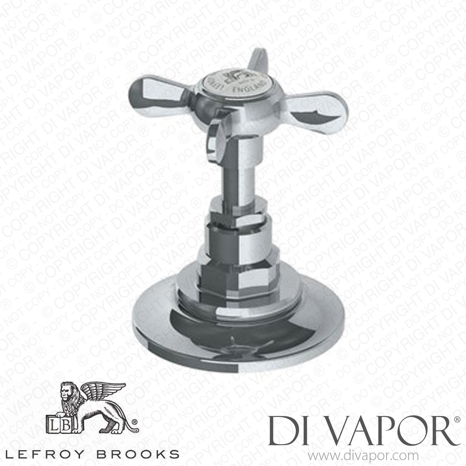Lefroy Brooks CLASSIC DECK MOUNTED TWO WAY DIVERTER WITH CROSS HANDLE