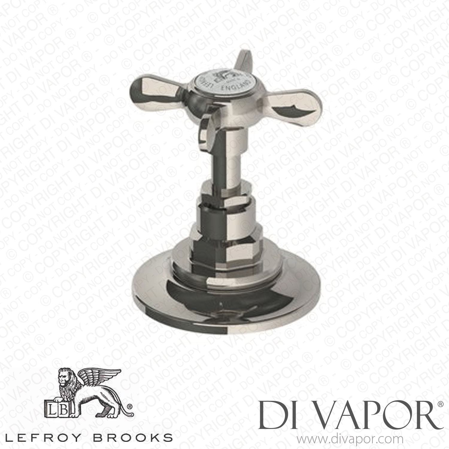 Lefroy Brooks CLASSIC DECK MOUNTED TWO WAY DIVERTER WITH CROSS HANDLE