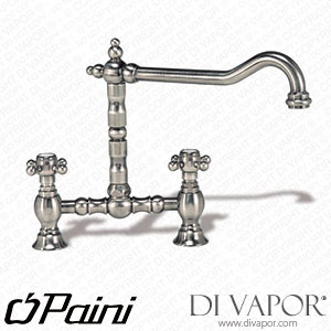 Paini LECQ215IA The Farmhouse Kitchen Two Tap Hole Brushed Baroc Bridge Mixer Spare Parts