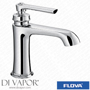 Flova LIBAS Liberty Chrome Mono 180Mm Basin Mixer with Slotted Clicker Waste Set Spare Parts