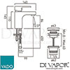VADO LIF 100CC CP Life Mixer Spare Parts Diagram