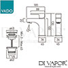 VADO LIF 100MCC CP Life Mixer Spare Parts Diagram