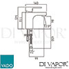 VADO LIF100SB CP Life Mixer Spare Parts Diagram