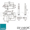 VADO LIF 123 K CP Mixer with Shower Kit Spare Parts Diagram