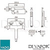 VADO LIF 123T K CP Bath Shower Mixer with Shower Kit Spare Parts Diagram