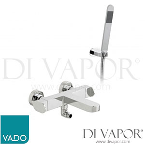 VADO LIF-123T+K-CP Life Thermostatic Bath Wall Mounted Bath Shower Mixer with Shower Kit Spare Parts