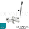 VADO LIF 123T K CP Bath Shower Mixer with Shower Kit Spare Parts