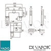 VADO LIF 130 K CP Bath Shower Mixer with Shower Kit Spare Parts Diagram