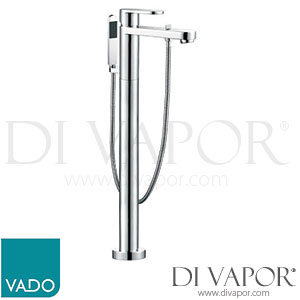 VADO LIF-133+K-C/P Life Bath Shower Mixer with Shower Kit Single Lever Floor Mounted Spare Parts