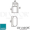 VADO LIF 142SL CP Life Valve Bath Filler Waste and Overflow Spare Parts Diagram