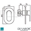 VADO Life Concealed Shower Valve Dimensions