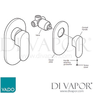 Vado LIF-145 Life Wall Mounted Concealed Single Lever Shower Mixer Spare Parts