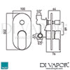 VADO Life Concealed Shower Valve Diverter Dimensions