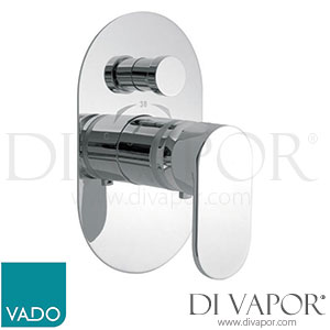 VADO LIF-147T-C/P Life Axio:therm Concealed Thermostatic Shower Valve Wall Mounted with Diverter