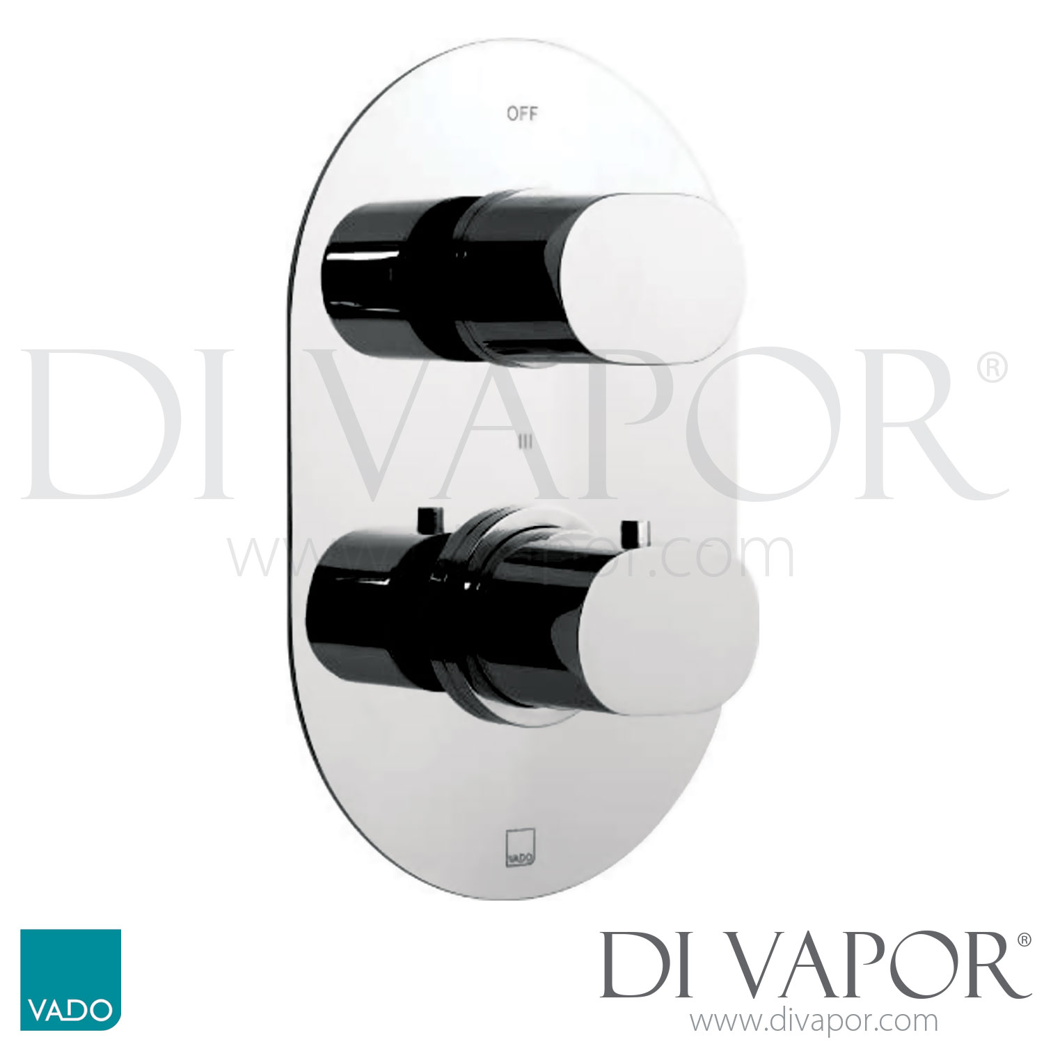 VADO LIF148B/3C/P Life Concealed 3 Outlet 2 Handle Thermostatic