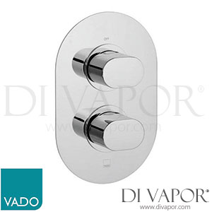 VADO LIF-148D-TRIM-C/P Trim Kit DX Life 1 Outlet Trim 148D Thermostatic Valve (CON-048D-BR) Spare Parts