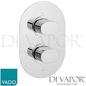 VADO LIF-148D/2-C/P DX Life 2 Outlet, 2 Handle Concealed Shower Valve with Oval BackPlate Spare Parts
