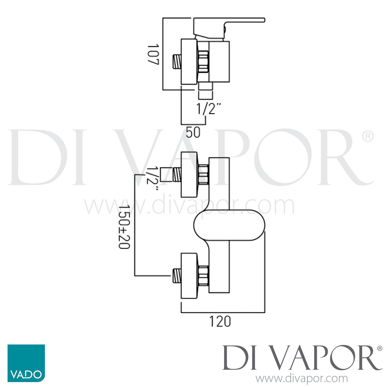 VADO LIF149C/P Life Exposed Shower Mixer Single Lever Spare Parts