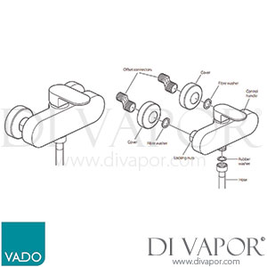 Vado LIF-149-CP Life Wall Mounted Exposed Shower Mixer Spare Parts