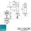 VADO LIF 200CC CP Mixer Single Lever Spare Parts Diagram