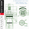 Lamona Black and Chrome TAP3630 Cold Tap Cartridge Diagram